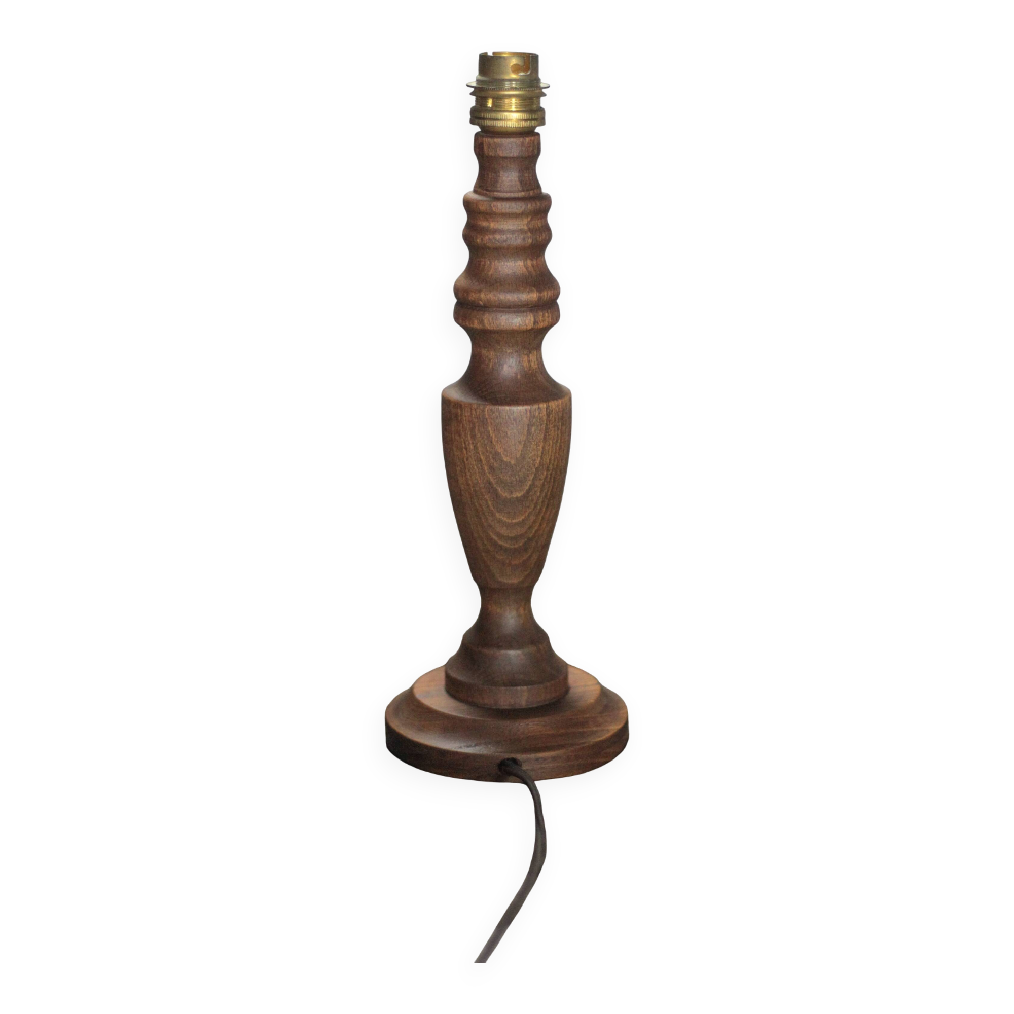 wood lamp, vintage wooden lamp base, table lamp, living room lamp