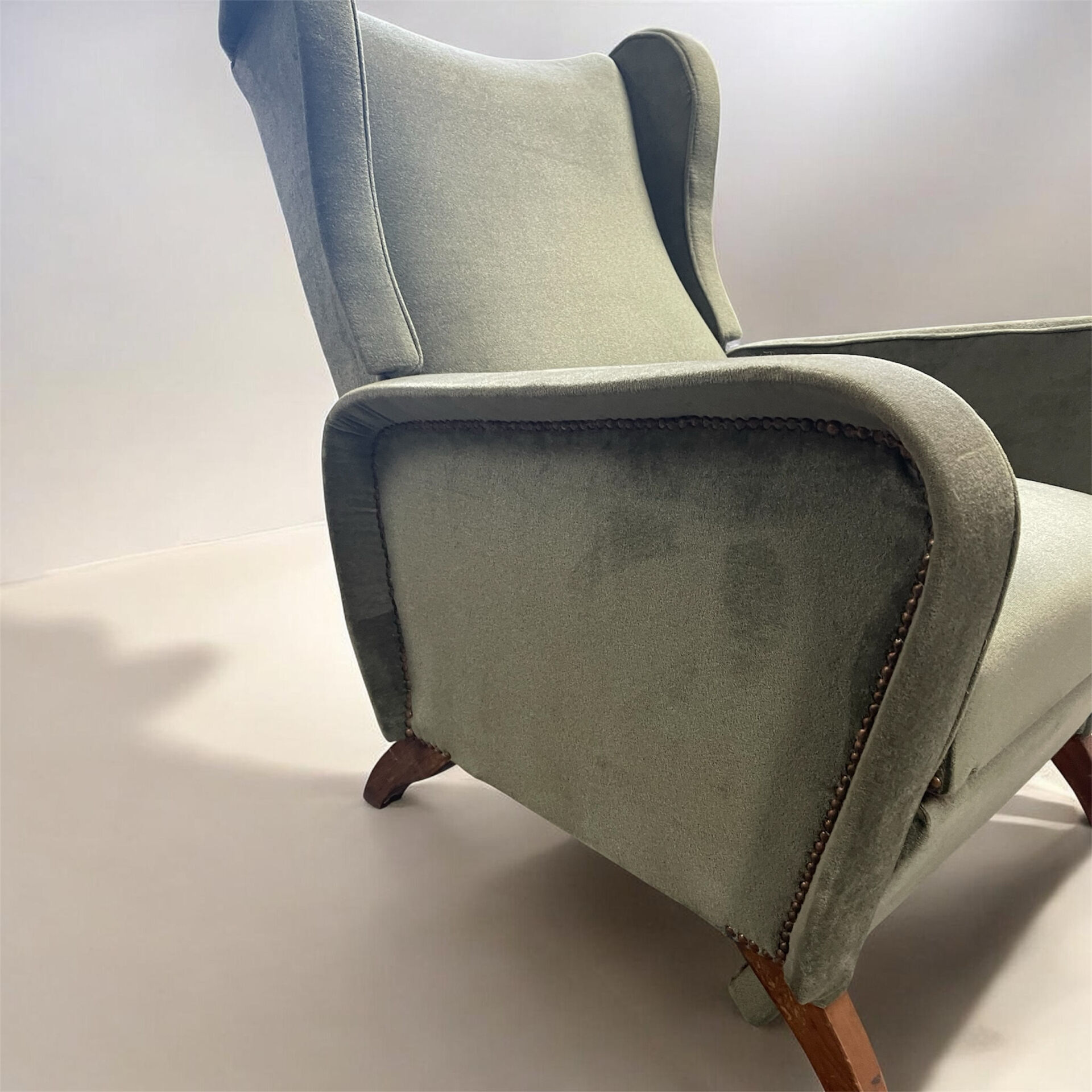 Green reclining armchair, 1950s