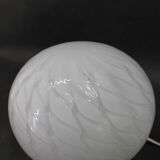 1980s Glass Globe Table Lamp , Italy