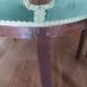 pair of Directoire armchairs in walnut, early 19th century, green velvet