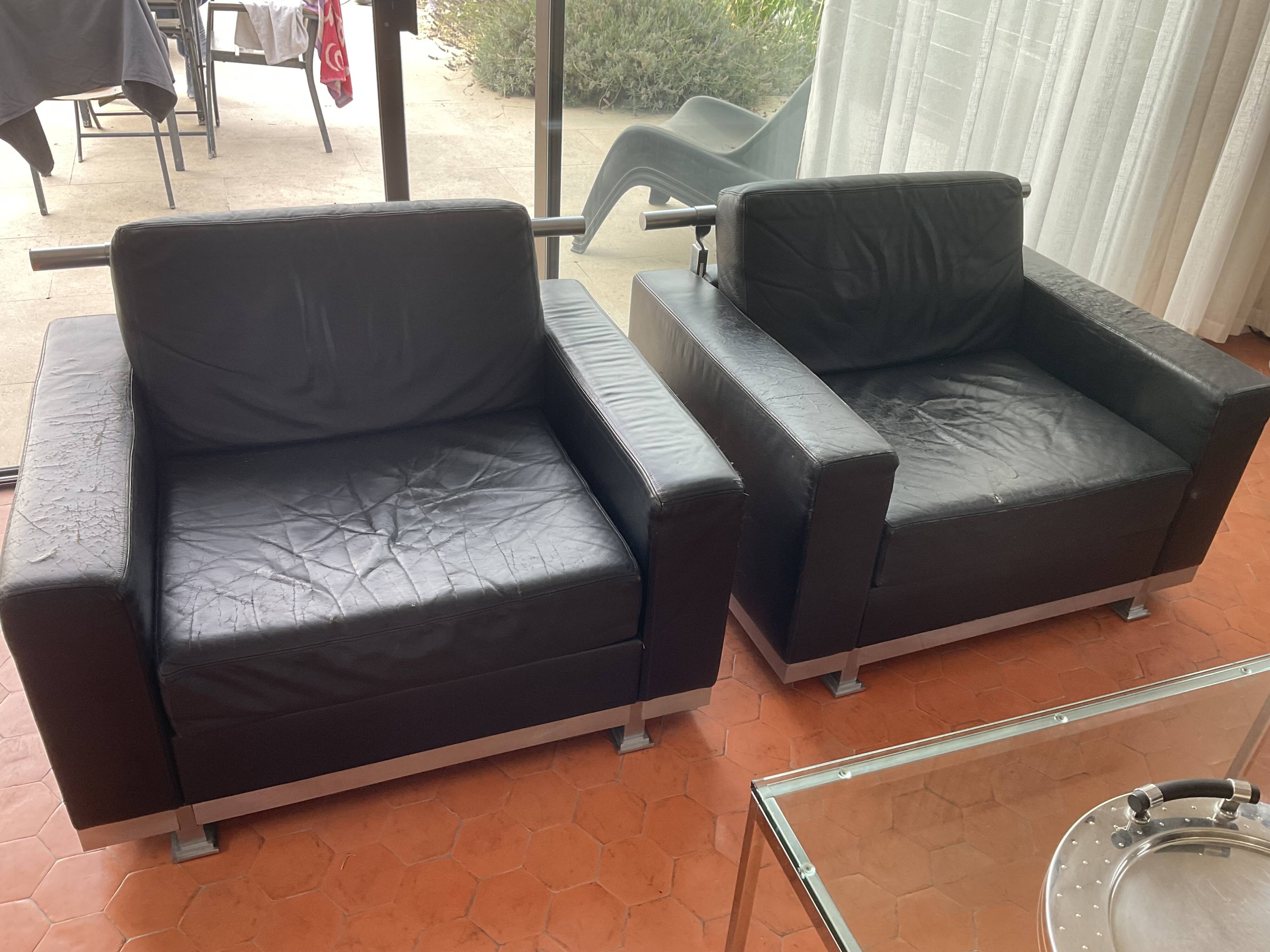 Canapé 2 places et 2 fauteuils de Ricardo Boffil