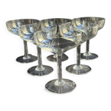 6 Champagne glasses – Cut crystal