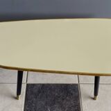 low Yellow formica side table 1960s