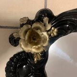 Renovated rococo style porcelain mirror