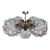 Design Glass and chrome pendant by Kamenicky Senov, Czechoslovakia, 1970s