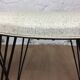 Pair of Eiffel foot stools and 60s skai seating