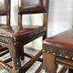 Vintage Handmade French Chairs in Leather & Oak, 1970s.