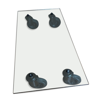 Coffee table Tavolo con Ruote edition Fontana Arte by Gae Aulenti