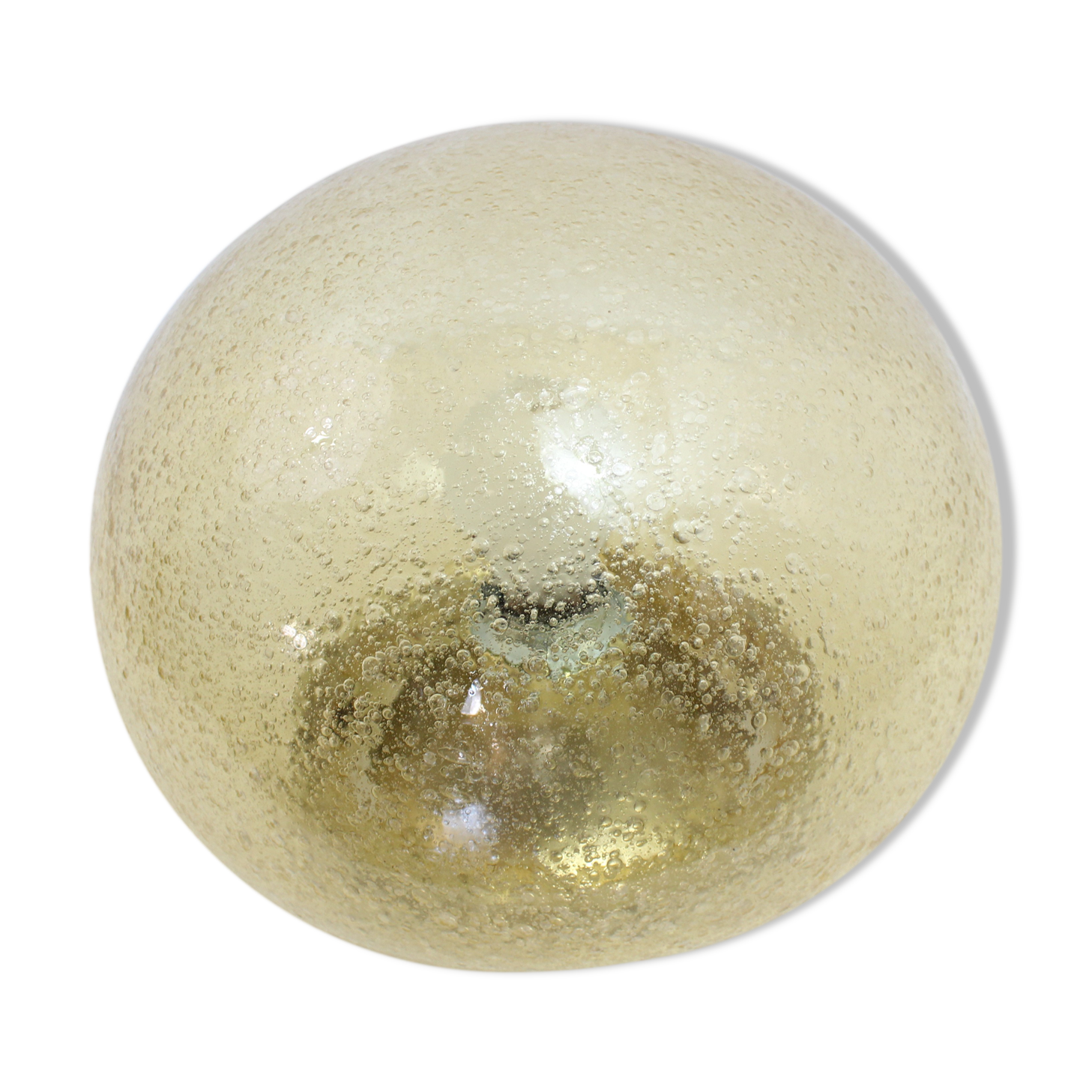 Plafonnier en verre doré