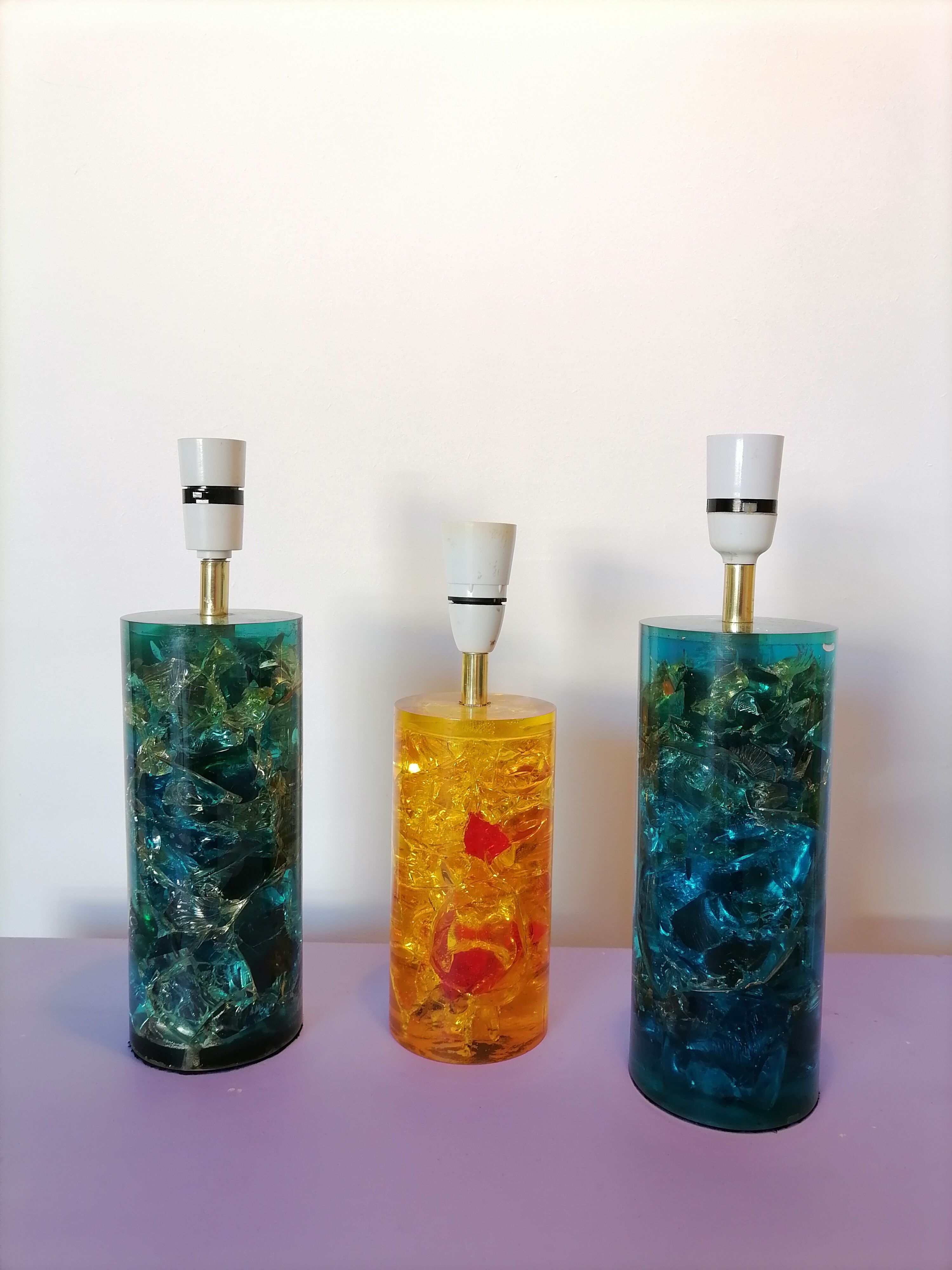 Fractal resin lamps 1970