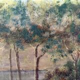 Ancient painting on canvas