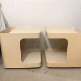 Pair of sofa ends or side tables , Marcello Siard , Longato Padova 1970