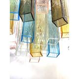 21st Century Multicolored "Squared" Murano Glass Chandelier