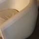 Ivory leather club armchair