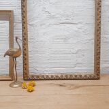 Golden wood frame with godrons