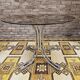 Vintage smoked glass dining table, Italy 1970s