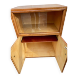 Scandinavian bar cabinet on casters