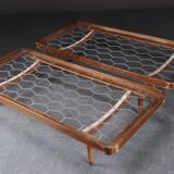 Pair of beech wood daybeds, 1950s