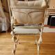 Dining table & 6 white wrought iron chairs Roche Bobois romantic style