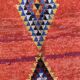 Moroccan carpet boucherouite colored - 139 x 207 cm