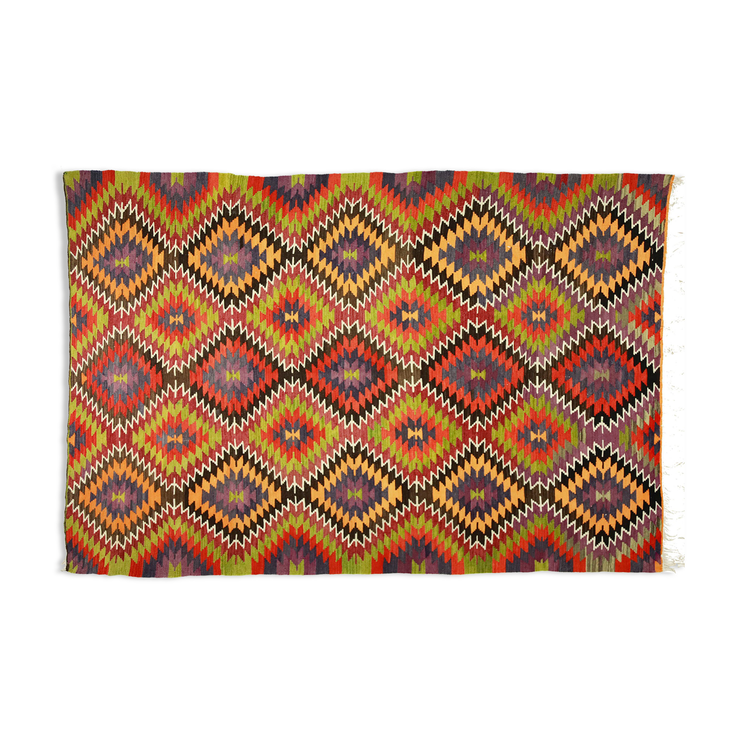 Anatolian handmade kilim rug 292 cm x 206 cm