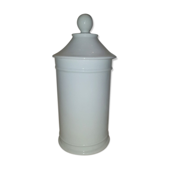 Ancien pot a pharmacie en porcelaine blanche