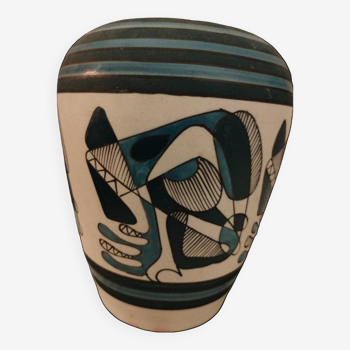 Blue and white drawing vase
