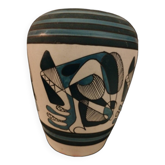Blue and white drawing vase