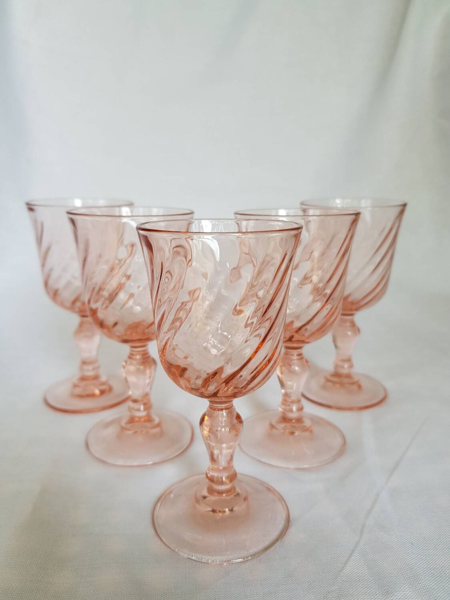 5 verres à shot tourbillonnants Luminarc Rosaline