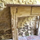 Antique wooden farmhouse table