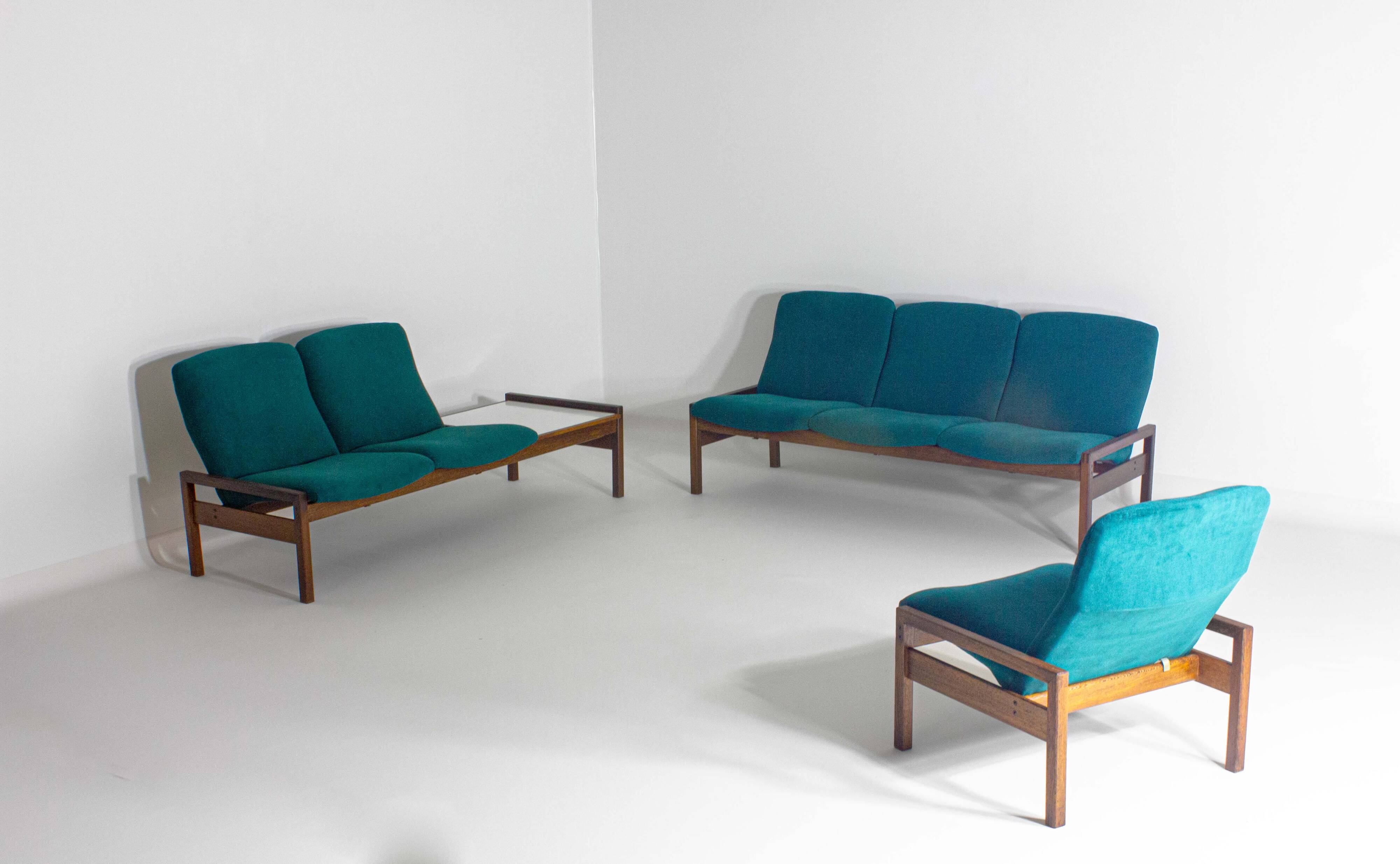 Rare mid-century sitting corner by Georges van Rijck, 1960s Belgium