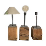 Solid wood designer lamp