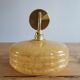 Vintage lampshade wall lamp in yellow Clichy glass