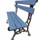 Old cast iron and wood garden bench repainted.