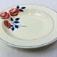 Vintage hollow round dish décor flowers HBCM pink red