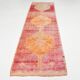 3x10 Peach & Red Vintage Runner Rug, 93x310Cm