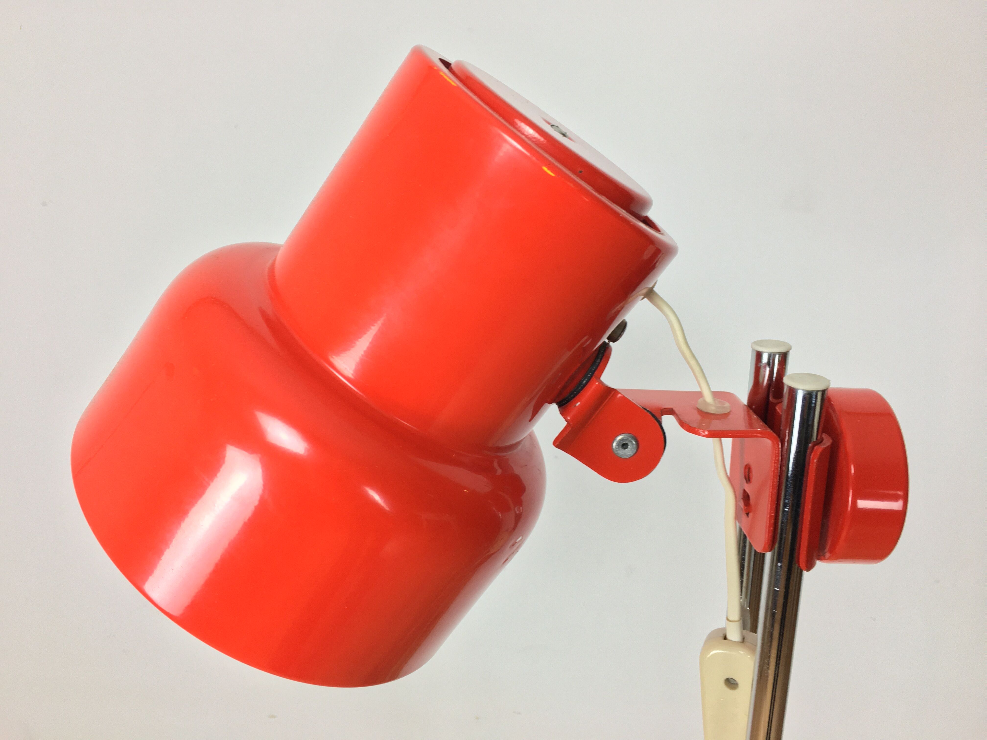 Lamppost for Ikea, space age, orange spot, 70s