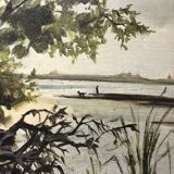 Old painting signed Sandbanks