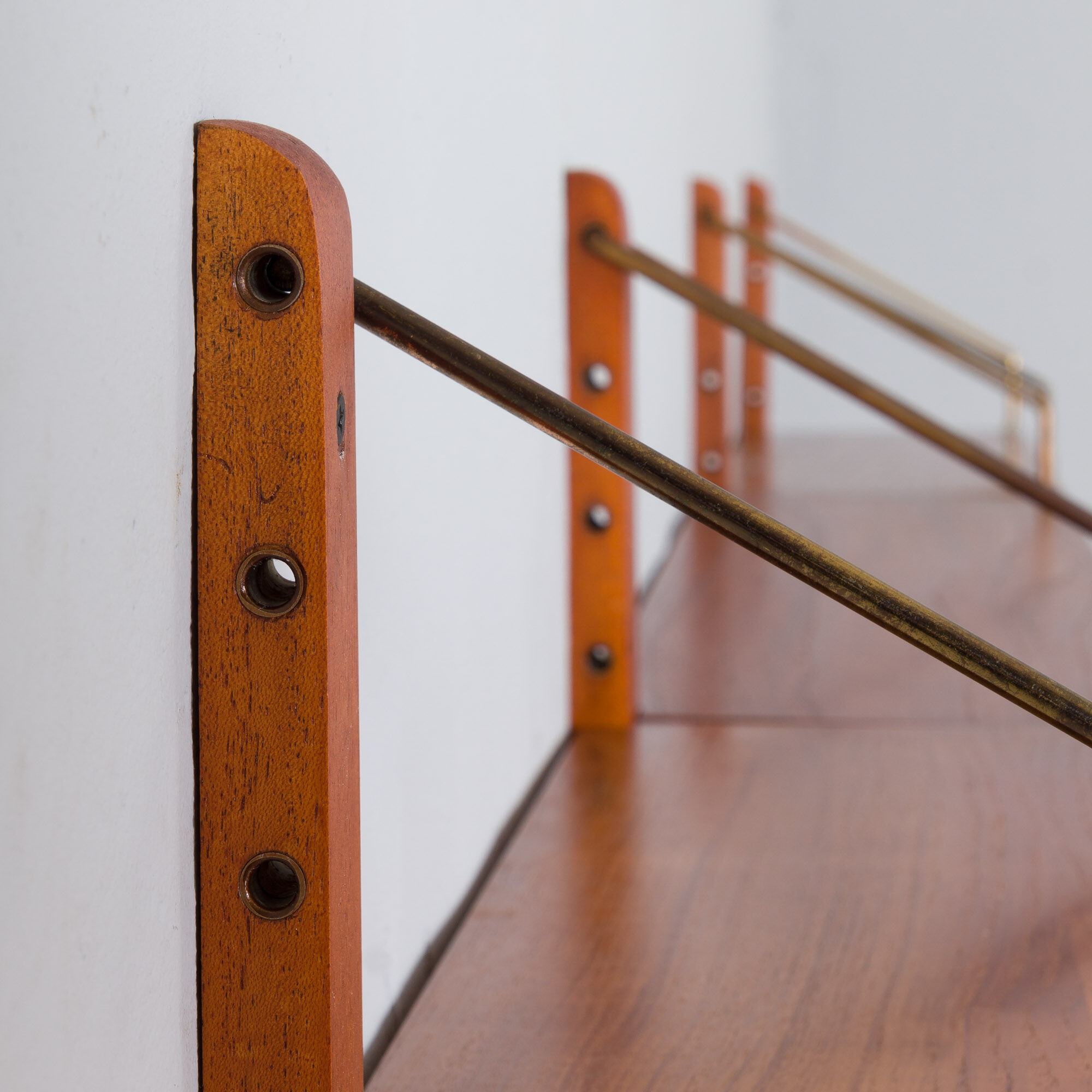 Poul Cadovius Teak dresser Wall Unit With a chest of drawers And 7 Shelves, Denmark 1960s