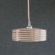 Old pendant light in pink clichy glass with silver threads, delivered with chrome socket