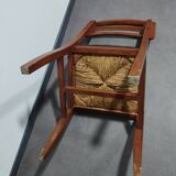 Chaise paillée style pierre cruege