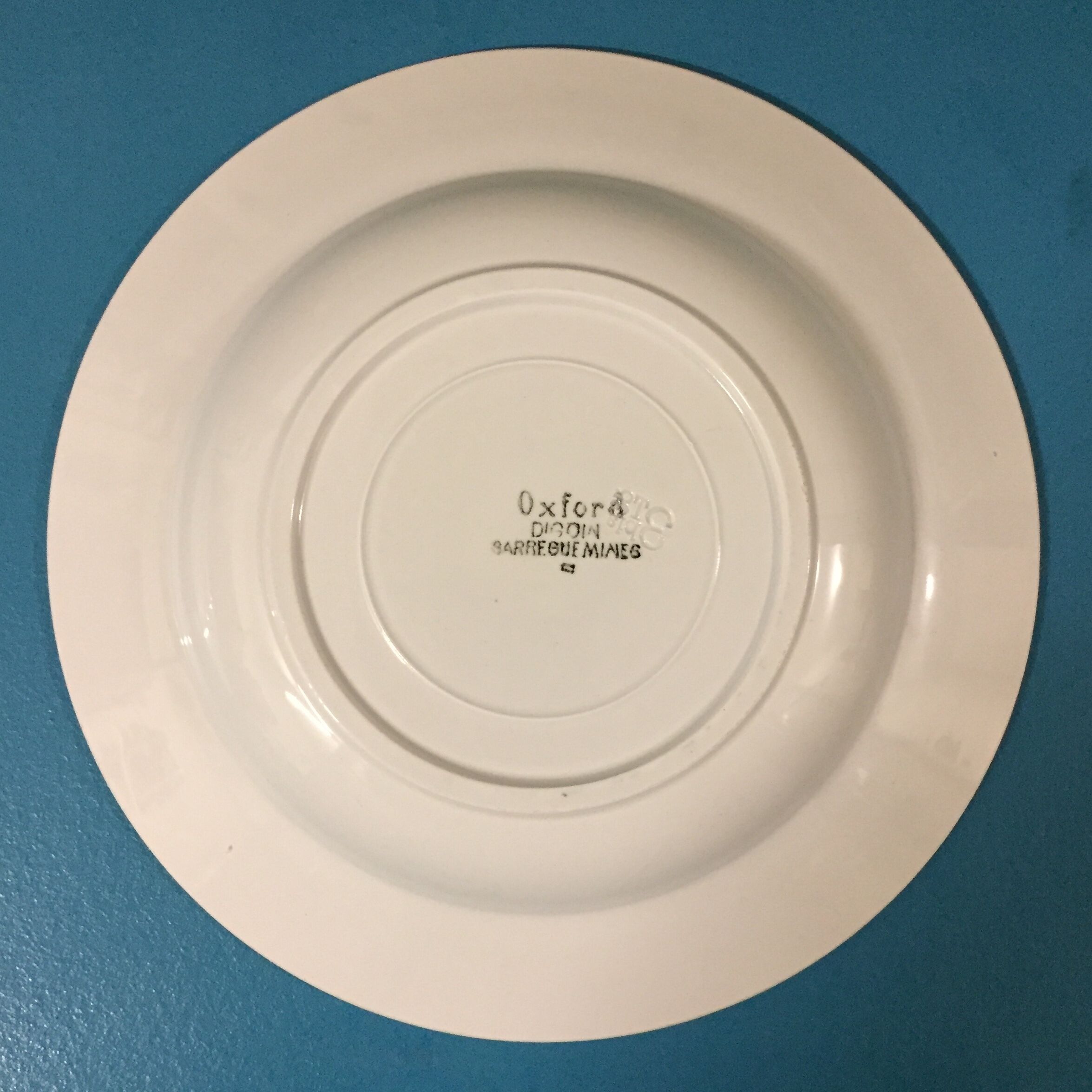 Set de 6 assiettes creuses Digoin Sarreguemines “Oxford”