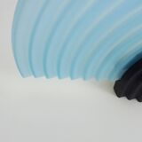 Pair of AV Mazzega wall lights in blue Murano glass. 1980s