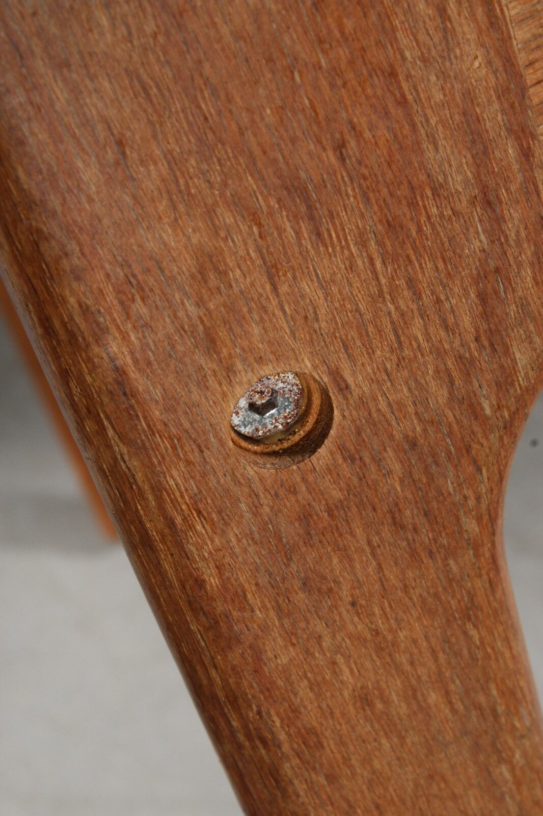 Fauteuil à haut dossier, chêne