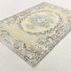 Tapis persan oriental vert clair et jaune 5x8, 165x238 cm