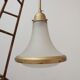 Antique etched glass German pendant light by A.E.G.