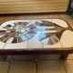 Capron coffee table - floral pattern