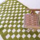 Green checkered rug - 288 x 184 cm