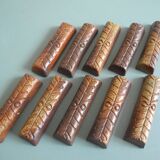 terracotta knife rests vintage table art set holders