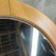Large round vintage pine mirror